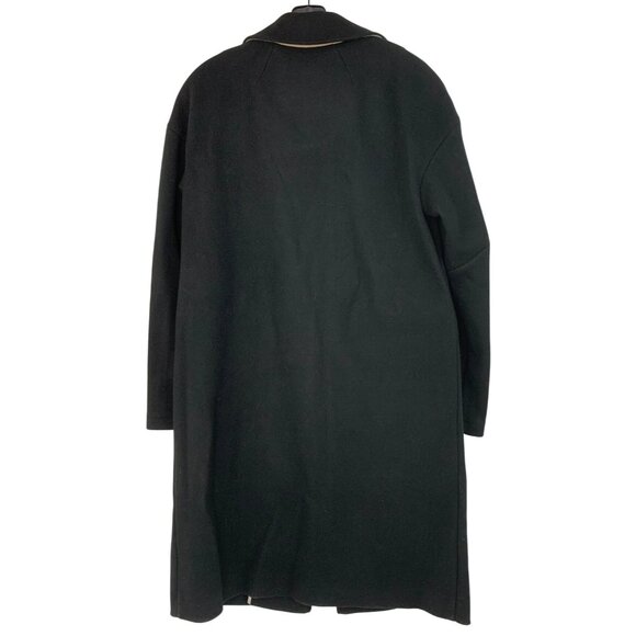 Topshop Womens Black Midweight Overcoat Size US 4 Wool Blend NWT Drop 8708 - Picture 6 of 13